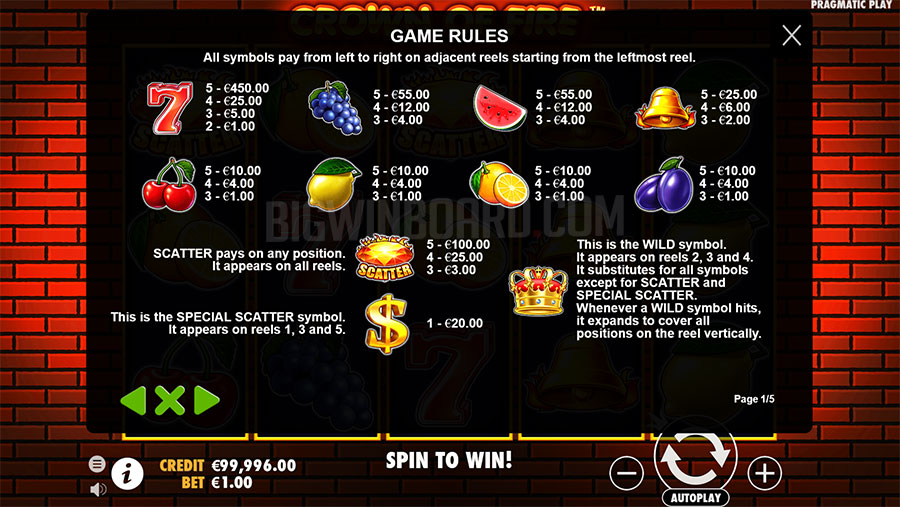 Slot Demo Gratis Crown Of Fire