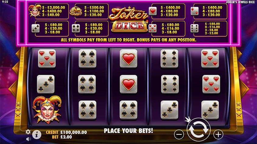 Slot Demo Gratis Joker's Jewels Dice